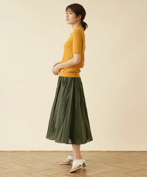 Leilian / レリアン ポロシャツ | ワイドリブニットポロシャツ | 詳細13