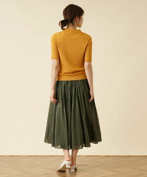 Leilian / レリアン ポロシャツ | ワイドリブニットポロシャツ | 詳細14