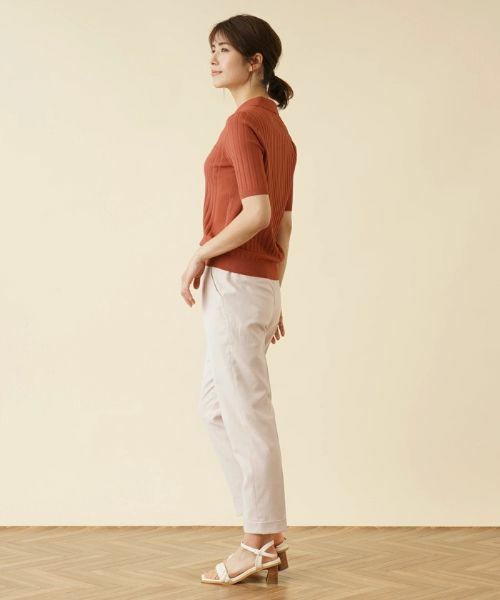 Leilian / レリアン ポロシャツ | ワイドリブニットポロシャツ | 詳細2