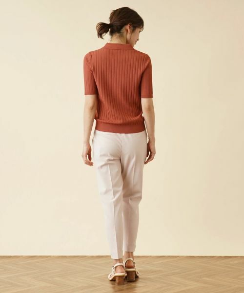 Leilian / レリアン ポロシャツ | ワイドリブニットポロシャツ | 詳細3