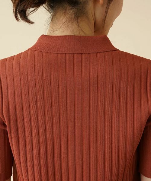 Leilian / レリアン ポロシャツ | ワイドリブニットポロシャツ | 詳細8