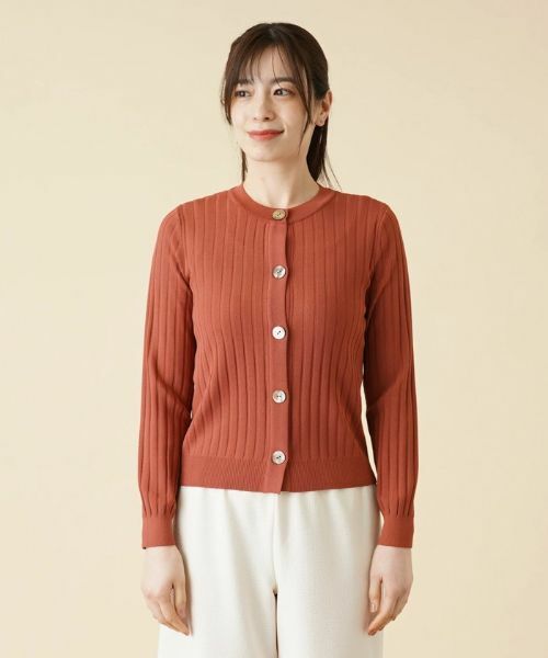 Leilian / レリアン カーディガン・ボレロ | ワイドリブカーディガン | 詳細4