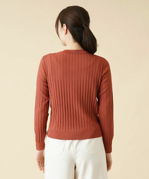 Leilian / レリアン カーディガン・ボレロ | ワイドリブカーディガン | 詳細6