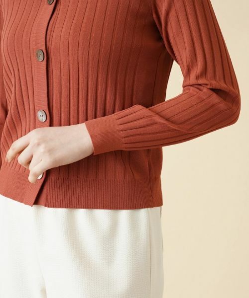 Leilian / レリアン カーディガン・ボレロ | ワイドリブカーディガン | 詳細9