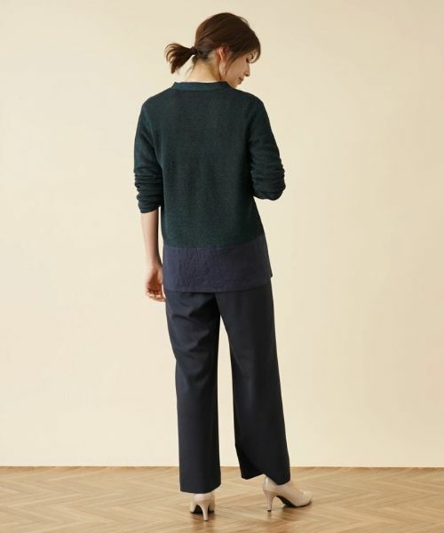 Leilian / レリアン カーディガン・ボレロ | ラメVネックカーディガン | 詳細3