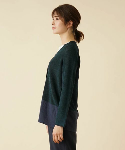 Leilian / レリアン カーディガン・ボレロ | ラメVネックカーディガン | 詳細5