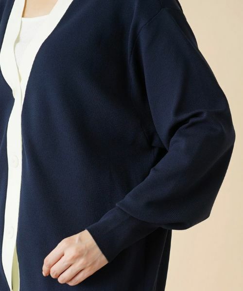 Leilian / レリアン カーディガン・ボレロ | 配色Vネックニットカーディガン【my perfect wardrobe】 | 詳細12