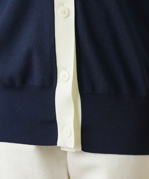 Leilian / レリアン カーディガン・ボレロ | 配色Vネックニットカーディガン【my perfect wardrobe】 | 詳細13