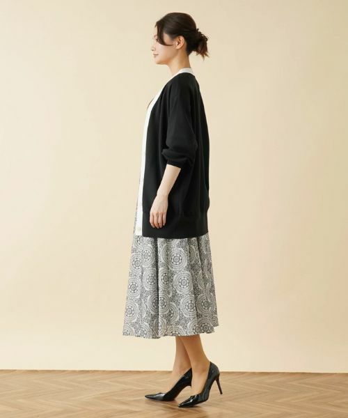 Leilian / レリアン カーディガン・ボレロ | 配色Vネックニットカーディガン【my perfect wardrobe】 | 詳細2