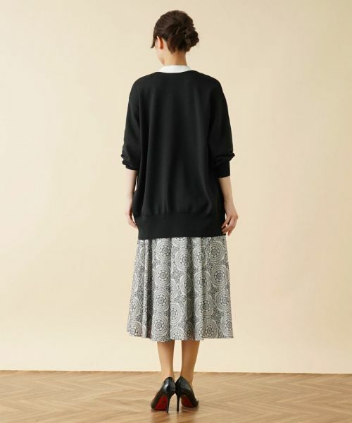 Leilian / レリアン カーディガン・ボレロ | 配色Vネックニットカーディガン【my perfect wardrobe】 | 詳細3