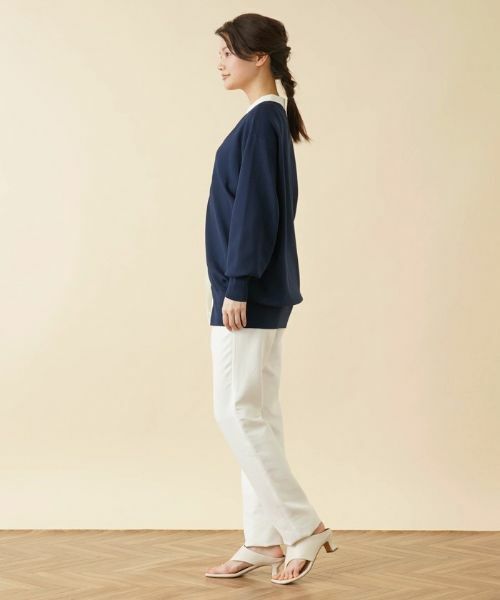 Leilian / レリアン カーディガン・ボレロ | 配色Vネックニットカーディガン【my perfect wardrobe】 | 詳細5