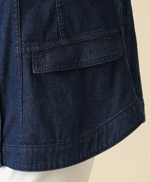 Leilian / レリアン テーラードジャケット | 洗えるノーカラーデニムジャケット【Leilian：EZUMI】 | 詳細14