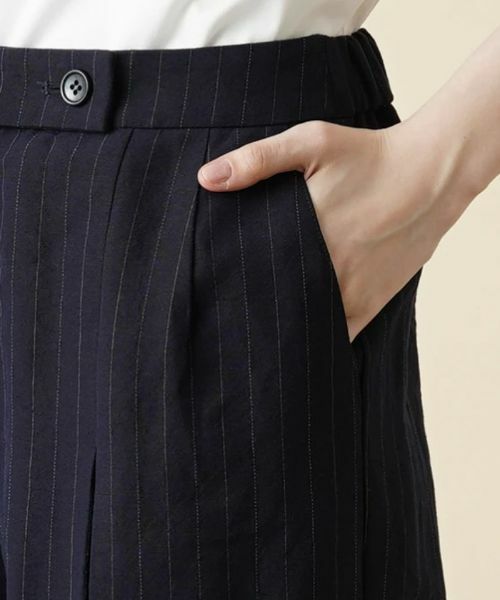 セール】 ストライプ柄ワイドパンツ【Leilian：EZUMI】 （その他