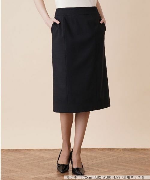 Leilian / レリアン ミニ・ひざ丈スカート | バックペプラムスカート | 詳細1