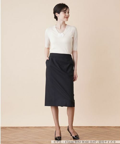 Leilian / レリアン ミニ・ひざ丈スカート | バックペプラムスカート | 詳細9