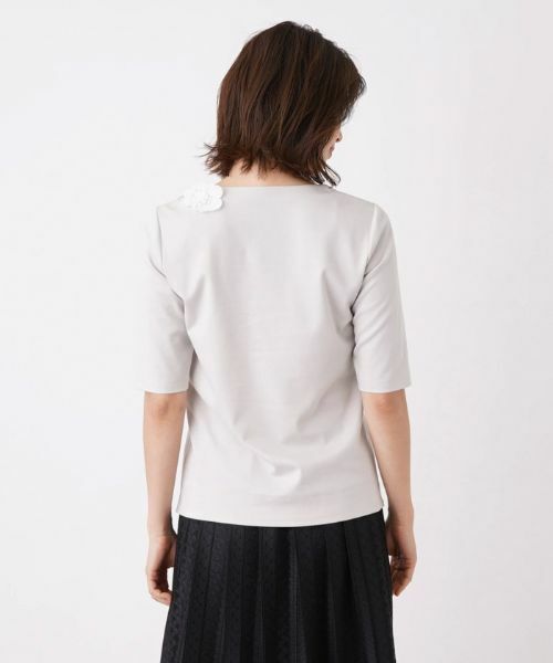 Leilian / レリアン Tシャツ | フラワーモチーフカットソー | 詳細6