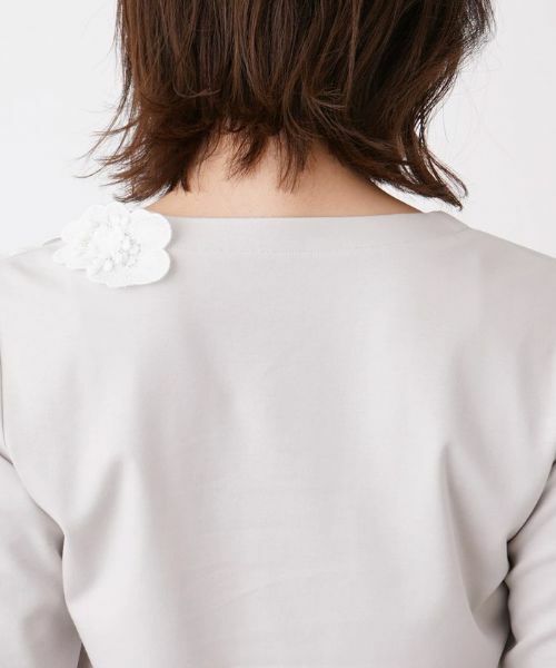 Leilian / レリアン Tシャツ | フラワーモチーフカットソー | 詳細8