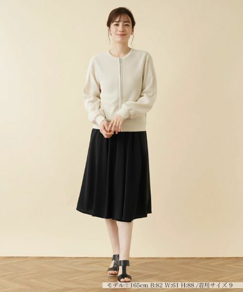 Leilian / レリアン その他アウター | 異素材切替ノーカラージャケット | 詳細1