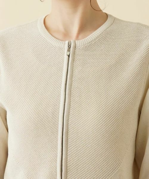 Leilian / レリアン その他アウター | 異素材切替ノーカラージャケット | 詳細7