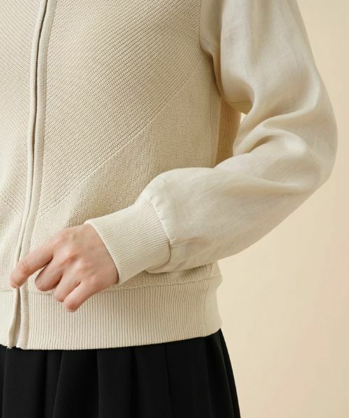 Leilian / レリアン その他アウター | 異素材切替ノーカラージャケット | 詳細9