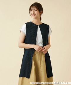 Leilian / レリアン テーラードジャケット | 洗えるリバーシブルプリーツジレ