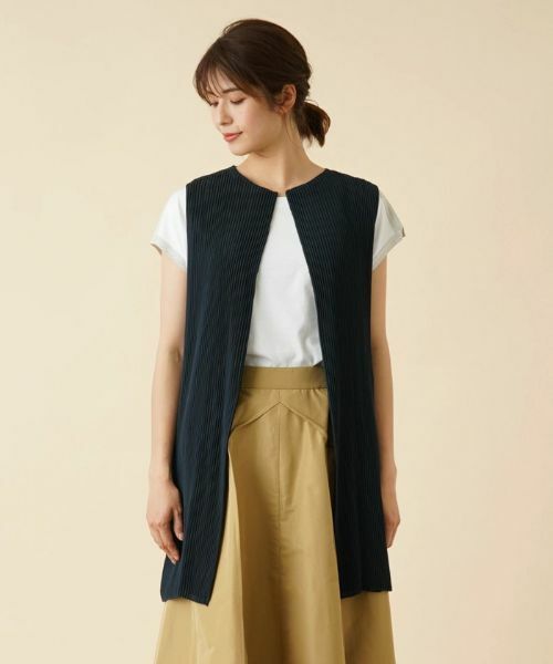 Leilian / レリアン テーラードジャケット | 洗えるリバーシブルプリーツジレ | 詳細4