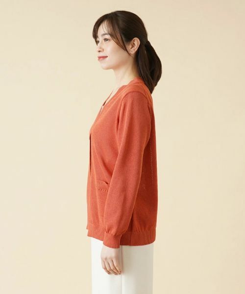 Leilian / レリアン カーディガン・ボレロ | Vネックニットカーディガン | 詳細8