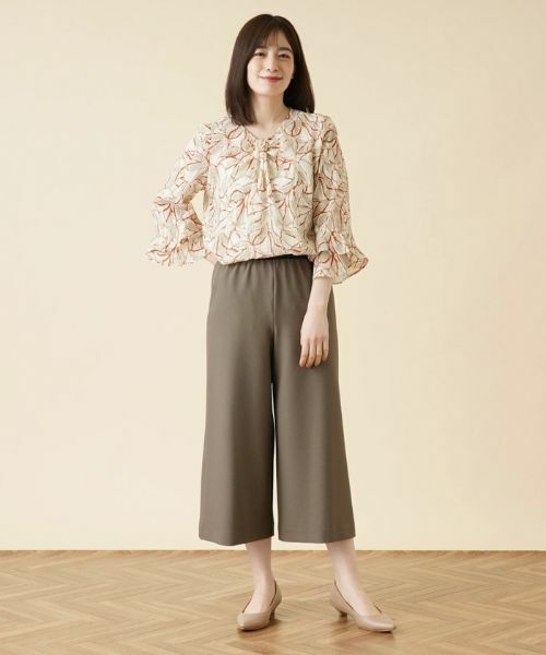 Leilian / レリアン その他パンツ | ウエストゴムガウチョパンツ | 詳細1