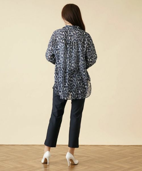 Leilian / レリアン シャツ・ブラウス | 総柄オープンカラーブラウス | 詳細3