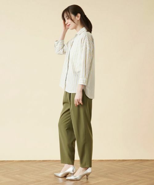 Leilian / レリアン シャツ・ブラウス | マルチストライプ比翼ブラウス | 詳細2