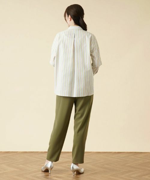 Leilian / レリアン シャツ・ブラウス | マルチストライプ比翼ブラウス | 詳細3