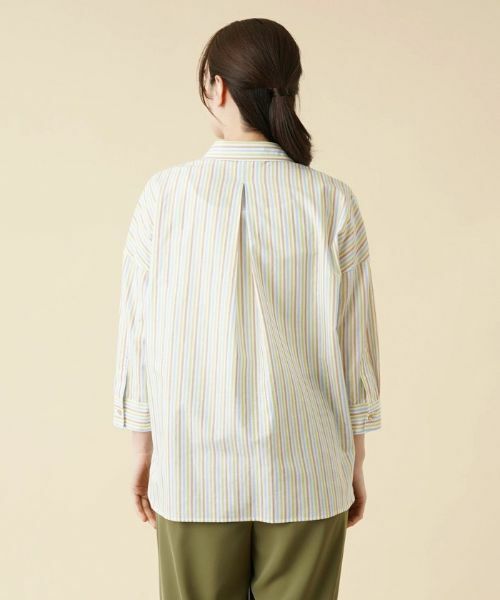 Leilian / レリアン シャツ・ブラウス | マルチストライプ比翼ブラウス | 詳細6