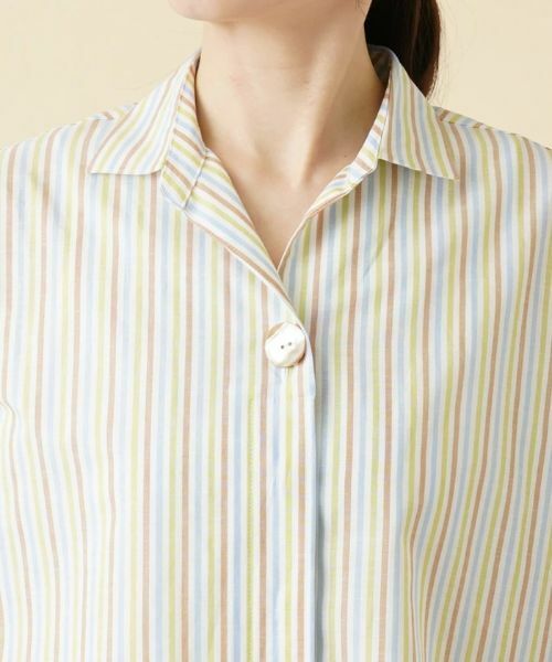 Leilian / レリアン シャツ・ブラウス | マルチストライプ比翼ブラウス | 詳細7