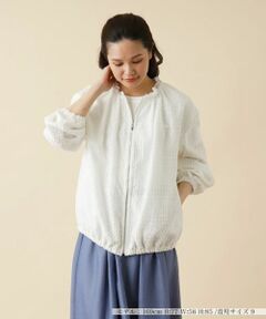 Leilian / レリアン その他アウター | レースジップアップブルゾン