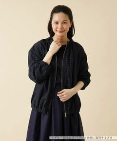 Leilian / レリアン その他アウター | レースジップアップブルゾン