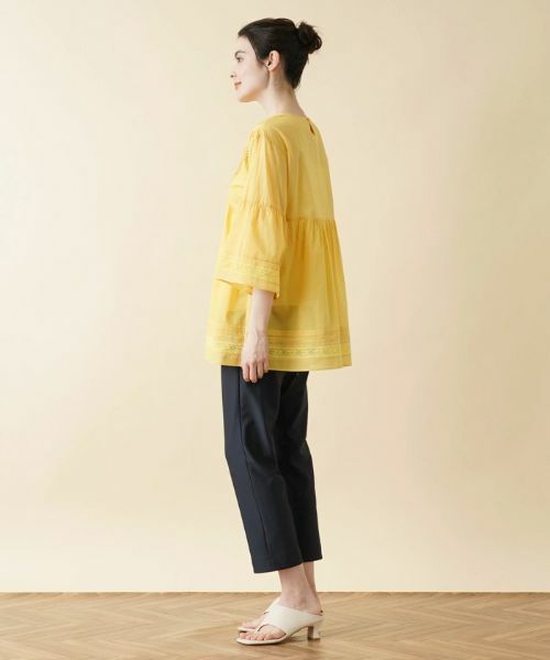 Leilian / レリアン シャツ・ブラウス | ピンタックレースチュニックブラウス | 詳細13