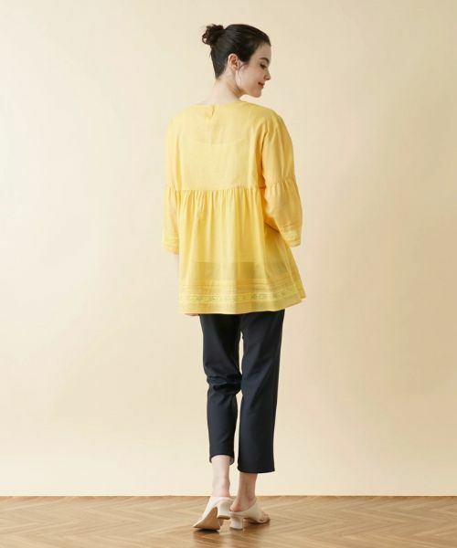 Leilian / レリアン シャツ・ブラウス | ピンタックレースチュニックブラウス | 詳細14