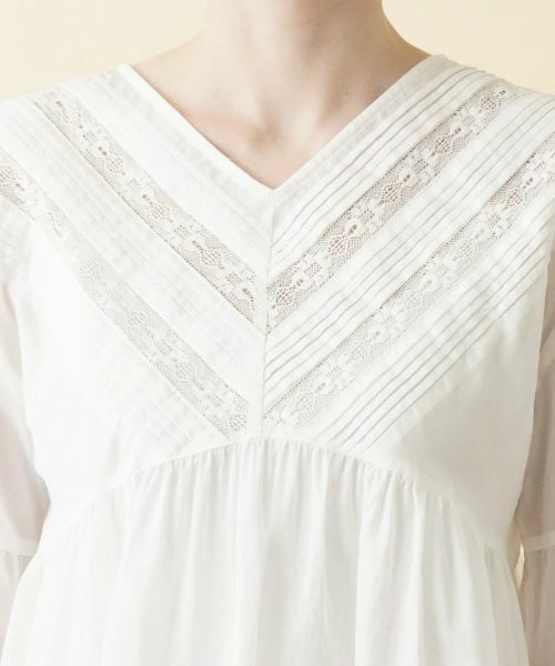 Leilian / レリアン シャツ・ブラウス | ピンタックレースチュニックブラウス | 詳細8