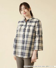 Leilian / レリアン シャツ・ブラウス | チェックチュニックブラウス