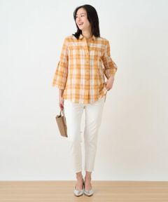 Leilian / レリアン シャツ・ブラウス | チェックチュニックブラウス
