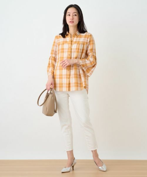 Leilian / レリアン シャツ・ブラウス | チェックチュニックブラウス | 詳細11