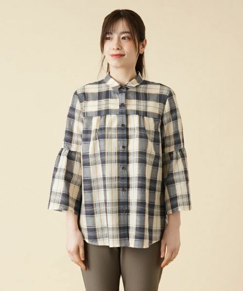 Leilian / レリアン シャツ・ブラウス | チェックチュニックブラウス | 詳細4