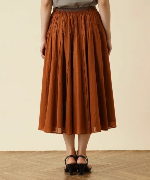 Leilian / レリアン ミニ・ひざ丈スカート | タックミモレスカート | 詳細6