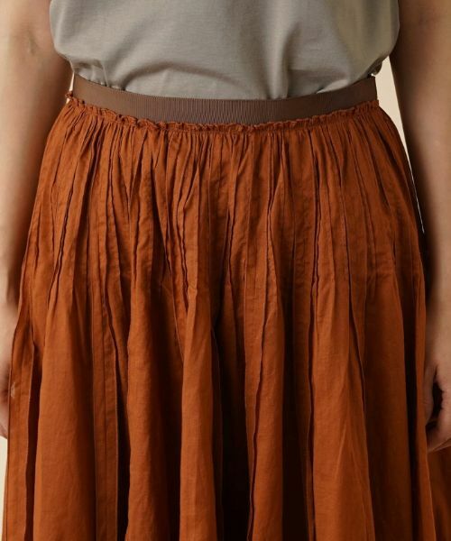 Leilian / レリアン ミニ・ひざ丈スカート | タックミモレスカート | 詳細7