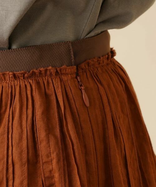 Leilian / レリアン ミニ・ひざ丈スカート | タックミモレスカート | 詳細8
