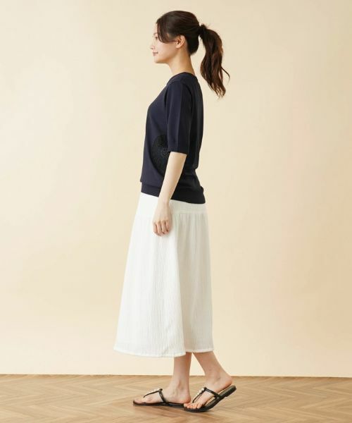 Leilian / レリアン ニット・セーター | サイドモチーフクルーネックニット【Leilian：EZUMI】 | 詳細2