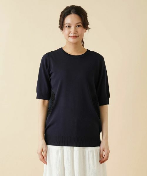 Leilian / レリアン ニット・セーター | サイドモチーフクルーネックニット【Leilian：EZUMI】 | 詳細4