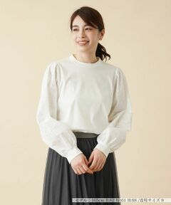 Leilian / レリアン カットソー | レース切替ボリュームスリーブカットソー【MUSE BY ROCHAS Premiere】