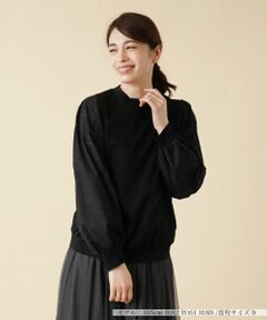 Leilian / レリアン カットソー | レース切替ボリュームスリーブカットソー【MUSE BY ROCHAS Premiere】