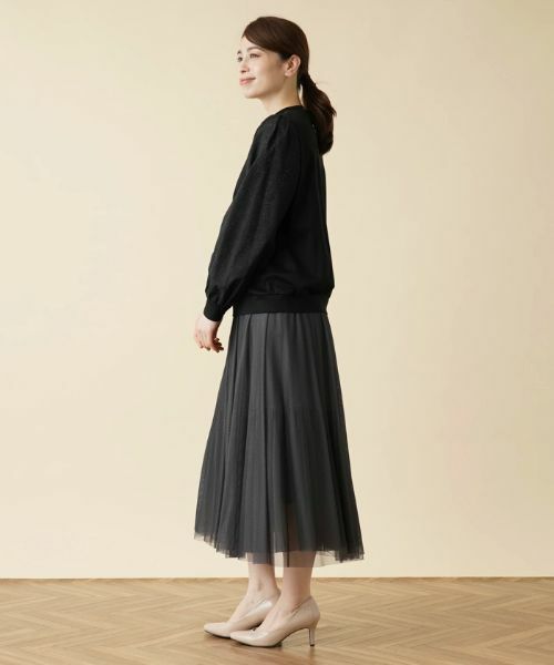 Leilian / レリアン カットソー | レース切替ボリュームスリーブカットソー【MUSE BY ROCHAS Premiere】 | 詳細12